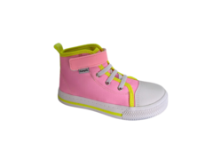 TENIS INF. FEM. BOTINHA PAMPILI ROSA AMARELO NEON - loja online