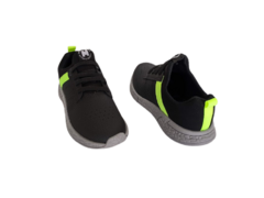 TENIS INF. MASC. MOLEKINHO PRETO CINZA VERDE NEON - Sugestiva Calçados