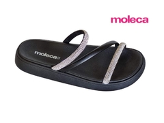 CHINELO BIRKEN FEM. MOLECA PRETO STRASS