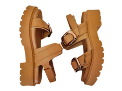 SANDALIA FEM. VIZZANO FLATFORM CAMEL - comprar online