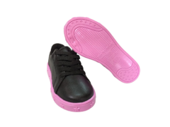 TENIS INF. FEM. MOLEKINHA PRETO ROSA - comprar online