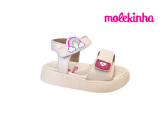 SANDALIA INF. FEM. MOLEKINHA BRANCO OFF