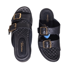 CHINELO FEM. COURO PEGADA PRETO - loja online