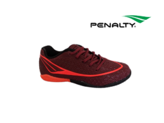 CHUTEIRA FUTSAL INF. PENALTY BORDO LARANJA PRETO