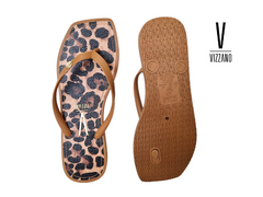 CHINELO DEDO FEM. VIZZANO CAMEL ONÇA - comprar online