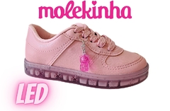 TENIS INF. FEM. LED MOLEKINHA ROSA