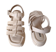 SANDALIA FEM. MOLECA CREME BEGE - comprar online