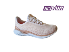 TENIS FEM. ACTVITTA BRANCO ROSA