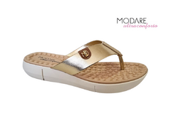 CHINELO FEM. DEDO MODARE DOURADO CAMEL - loja online