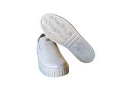 SAPATENIS FEM. PEGADA COURO SLIP ON BRANCO - loja online