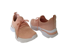 TENIS FEM. RAMARIM KNIT CHUNKY SNEAKER ROSA OFF WHITE na internet