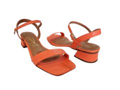 SANDÁLIA FEM. SALTO VIZZANO LARANJA INTENSE CROCO - comprar online