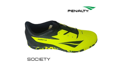 CHUTEIRA SOCIETY PENALTY AMARELO NEON PRETO - Sugestiva Calçados