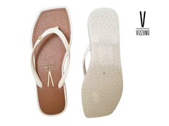 CHINELO DEDO FEM. VIZZANO BRANCO OFF CAMEL - comprar online