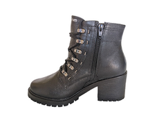 BOTA COTURNO SALTO FEM. COURO COMFORT FLEX PRETO - comprar online