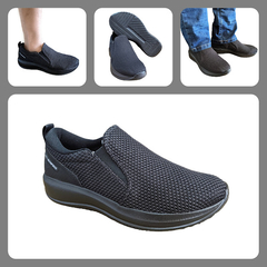 TÊNIS MASC. OLYMPIKUS LAP SLIP ON PRETO - Sugestiva Calçados