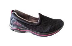 TENIS FEM. OLYMPIKUS SLIP ON LIKE PRETO PINK