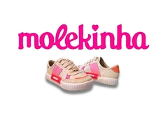 TENIS INF. FEM. MOLEKINHA CREME LARANJA PINK na internet