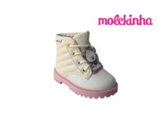 BOTA INF. FEM. BRANCO OFF ROSA - loja online