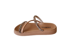 CHINELO BIRKEN FEM. MOLECA NUDE STRASS - loja online