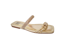 CHINELO FEM. MOLECA CRISTAL DOURADO - Sugestiva Calçados