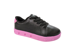 TENIS INF. FEM. MOLEKINHA PRETO ROSA - loja online