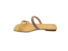 CHINELO FEM. MOLECA OURO AMARELO CRISTAL - comprar online