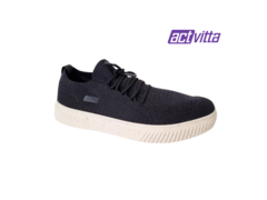 TÊNIS MASC. SLIP ON ACTVITTA KNIT PRETO na internet