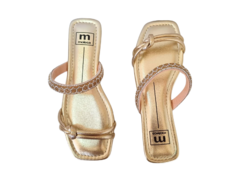 CHINELO FEM. MOLECA CRISTAL DOURADO - loja online