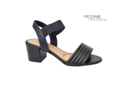 SANDALIA FEM. SALTO MODARE PRETO