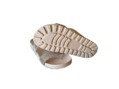 CHINELO BIRKEN FEM. MOLECA BRANCO OFF STRASS - Sugestiva Calçados