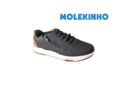 SAPATENIS INF. MASC. CASUAL MOLEKINHO PRETO CARAMELO - loja online