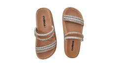 Imagem do CHINELO SLIDE FEM. MOLECA SILVER OURO ROSADO