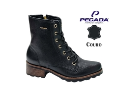 BOTA COTURNO FEM. PEGADA PRETO