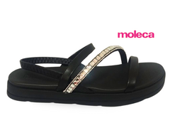 SANDALIA PAPETE FEM. MOLECA PRETO