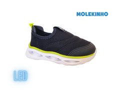 TENIS INF. MASC. MOLEKINHO LED PRETO VERDE