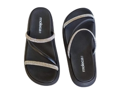 CHINELO BIRKEN FEM. MOLECA PRETO STRASS - Sugestiva Calçados