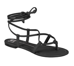 SANDÁLIA FEM. MOLECA AMARRAÇÃO PRETO - comprar online