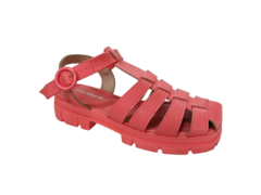 SANDÁLIA FEM. TRATORADA FLATFORM MOLECA CORAL - Sugestiva Calçados