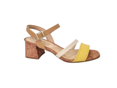 Imagem do SANDALIA FEM. SALTO MODARE AMARELO CREME