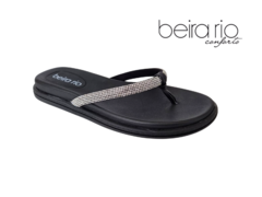 CHINELO DEDO FEM. BEIRA RIO CRISTAL PRETO