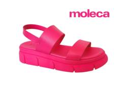 SANDALIA FEM. FLATFORM MOLECA PINK - loja online