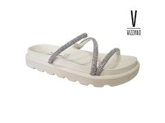 CHINELO FEM. FLATFORM VIZZANO CRISTAL BRANCO OFF