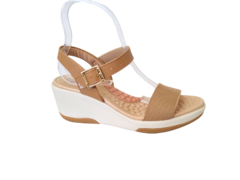 SANDALIA FEM. SALTO ANABELA MODARE TAN - comprar online