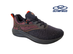 TENIS FEM. OLYMPIKUS ALFA 2 PRETO HIBISCO - loja online