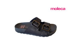 CHINELO BIRKEN FEM. MOLECA PRETO GLITER