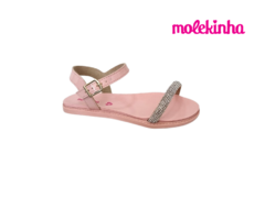 SANDÁLIA INF. FEM. MOLEKINHA ROSA CRISTAL - comprar online