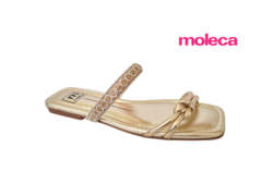 CHINELO FEM. MOLECA CRISTAL DOURADO na internet