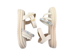 SANDALIA INF. FEM. WORLD COLORS OFF WHITE