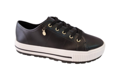 TENIS FEM. MOLECA PRETO BRANCO - comprar online